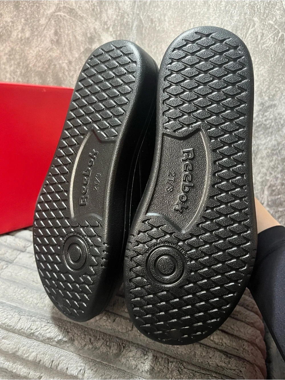 Reebok Unisex Black Perforated Rubber croc-like shoe